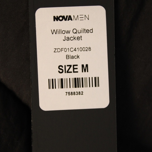0258-Nova Men Puffer Jacket – Charcoal Gray Quilted Coat Size Medium - Picture 4 of 7